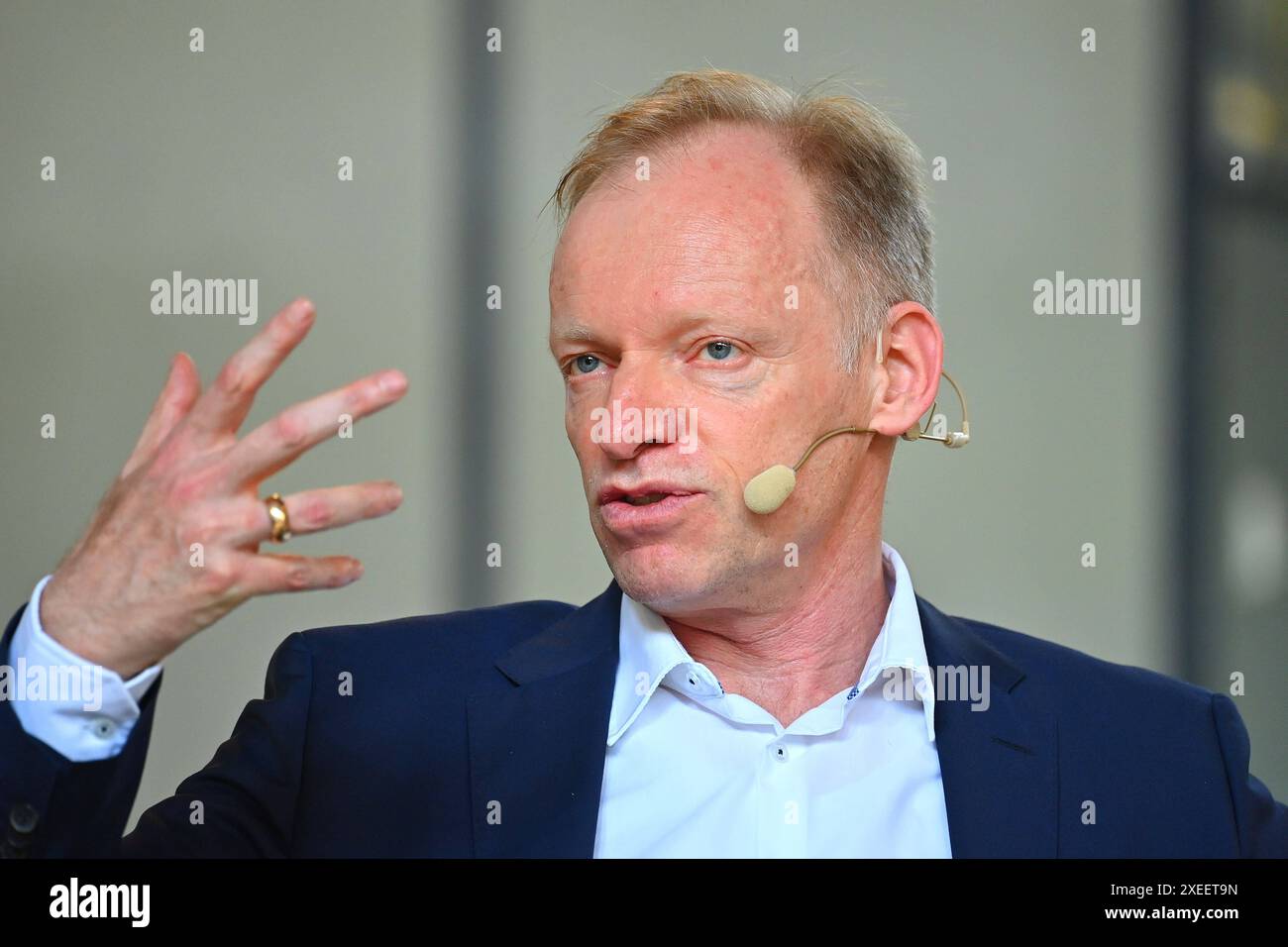 Professeur Clemens Fuest , Einzelbild,angeschnittenes Einzelmotiv,Portraet,Portrait,Porträt. 75.Jahrestag IFO Institut AM 27.06.2024 à Muenchen. *** Professeur Clemens Fuest, photo unique, motif unique recadré, portrait, portrait 75e anniversaire IFO Institute le 27 06 2024 à Munich Banque D'Images