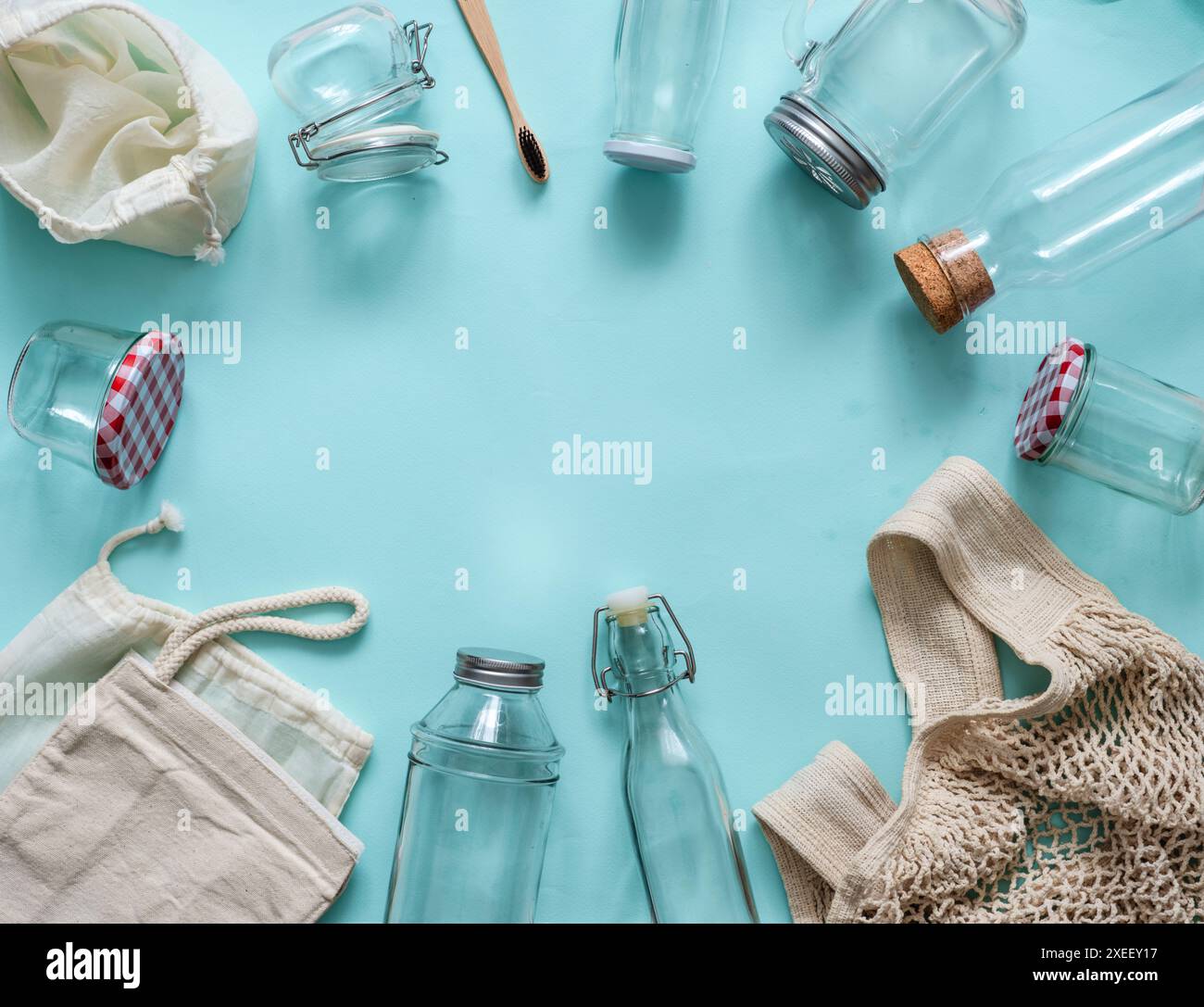 Concept zéro gaspillage, espace de copie Banque D'Images