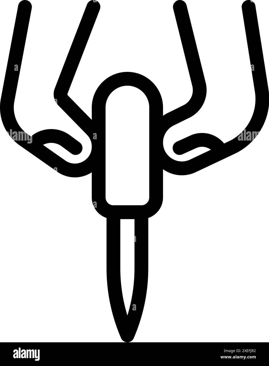 Bras robotique avec trois griffes qui saisissent soigneusement un objet, illustrant l'automatisation et la précision Illustration de Vecteur