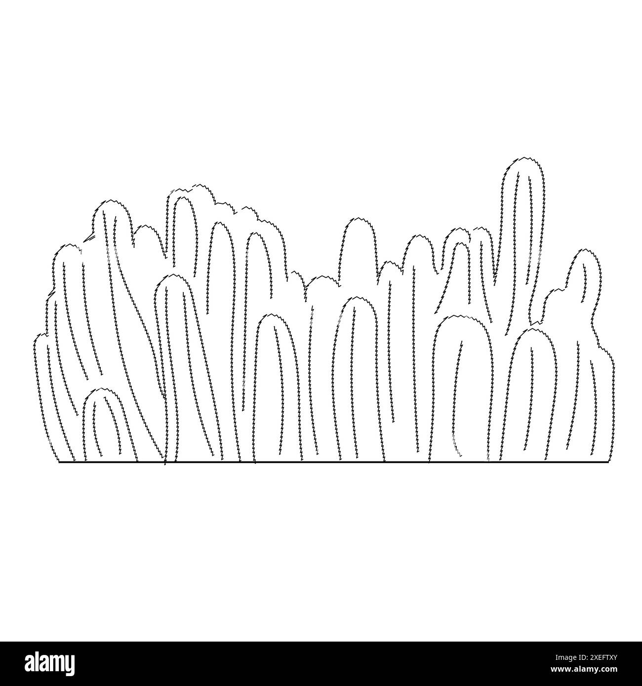 Icône dessinée à la main de plantes de cactus jardin museo del queso majorero antigua Illustration de Vecteur