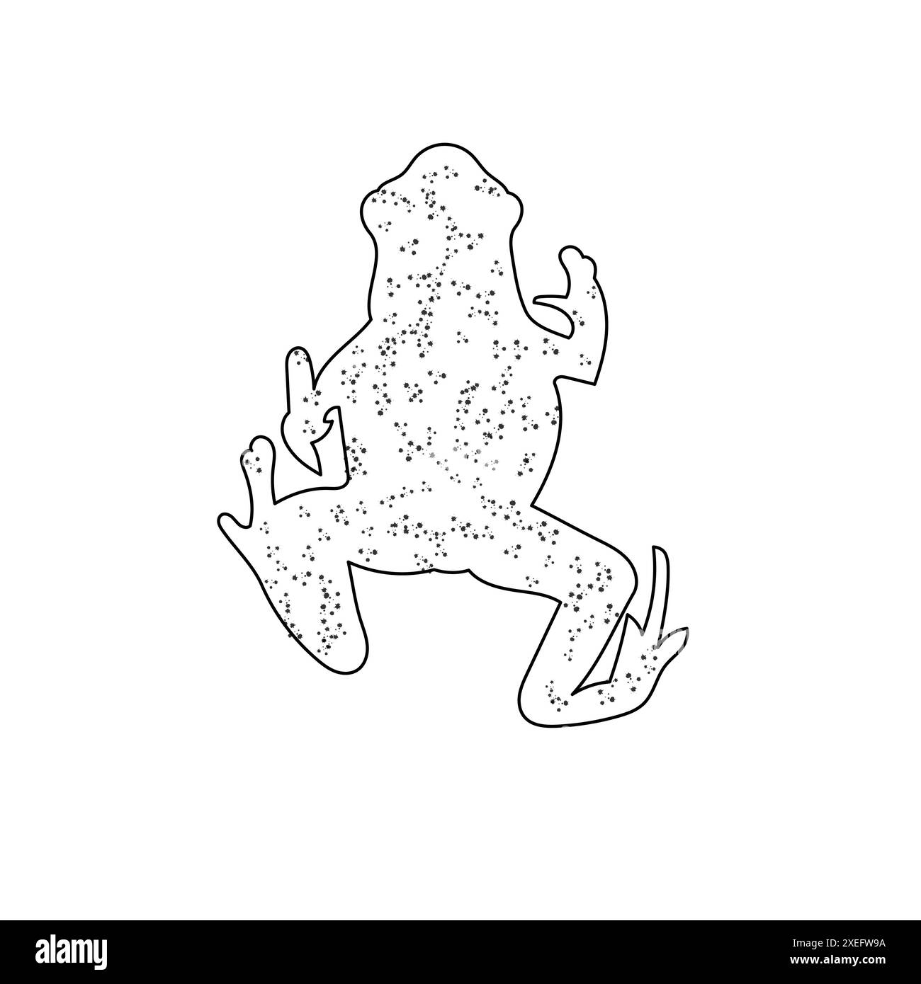 Icône dessinée à la main de Dart grenouille Illustration de Vecteur