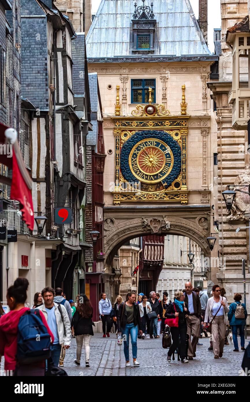 Rouen gros-horloge Banque D'Images