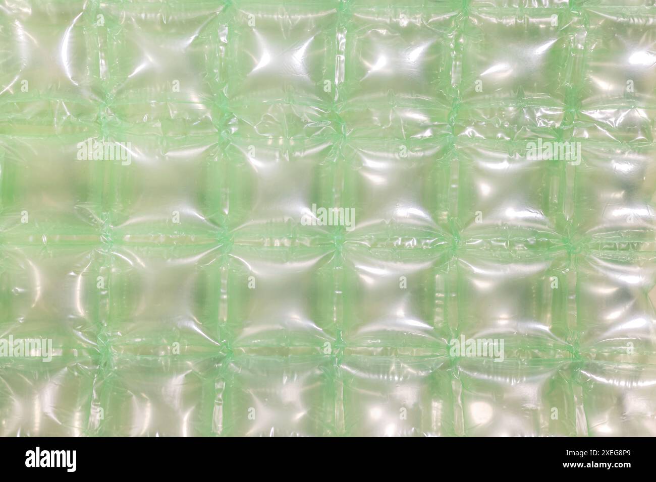Gros plan sur la texture du film à bulles en plastique de forme carrée Banque D'Images