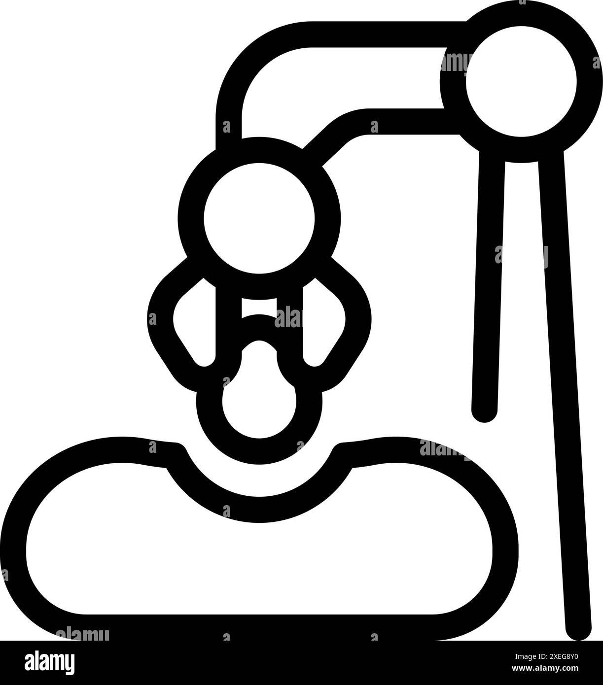 Bras robotique pratiquant une intervention chirurgicale sur un patient allongé sur une table d'opération Illustration de Vecteur