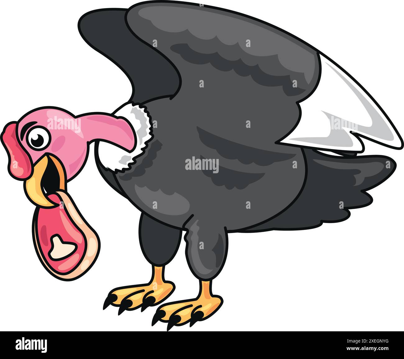 condor andin mangeant de la viande Illustration de Vecteur