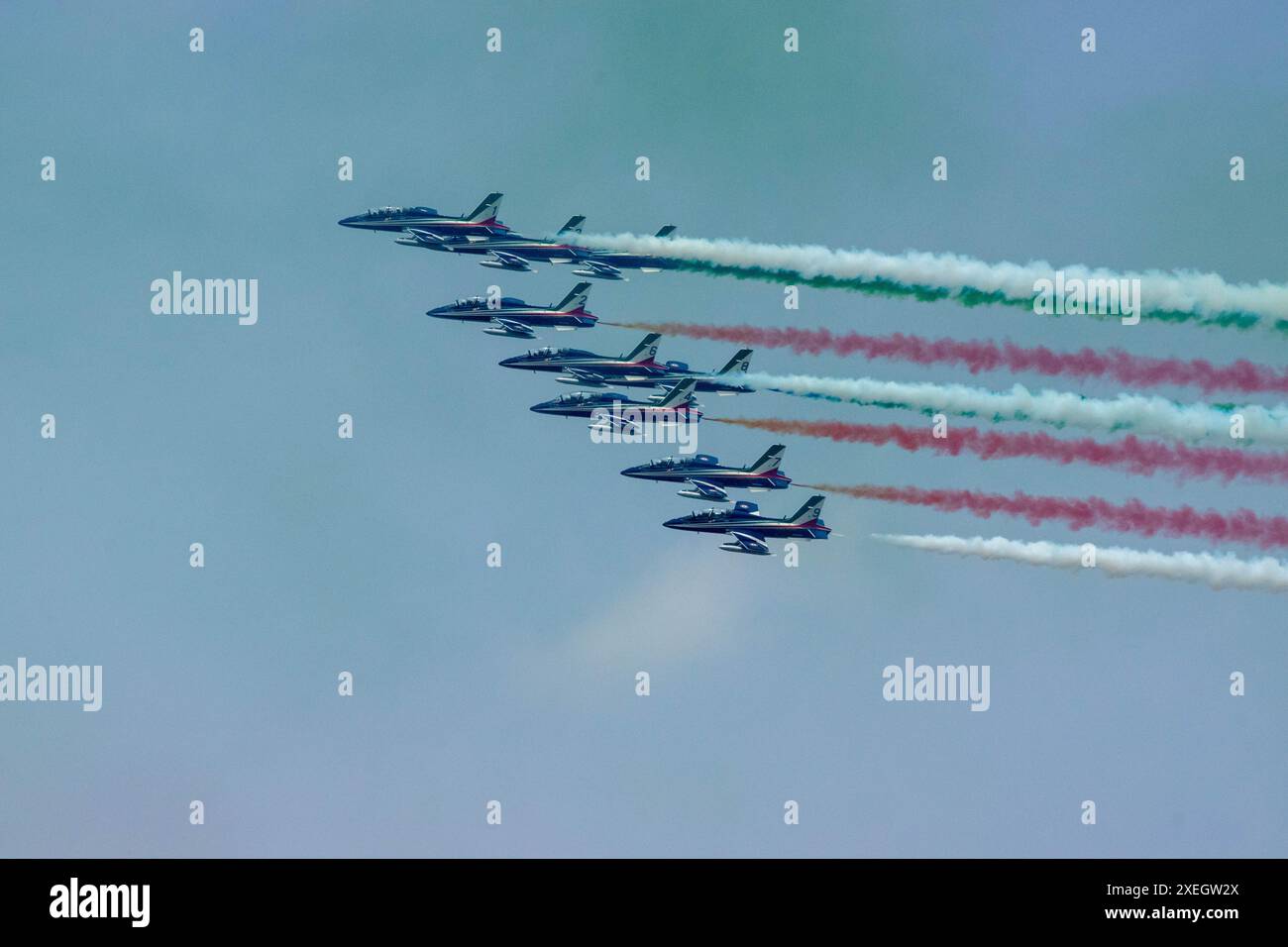 Frecce Tricolori, 313e Groupe d'entraînement acrobatique, équipe nationale de acrobatie (PAN), Ottawa, Canada. Banque D'Images