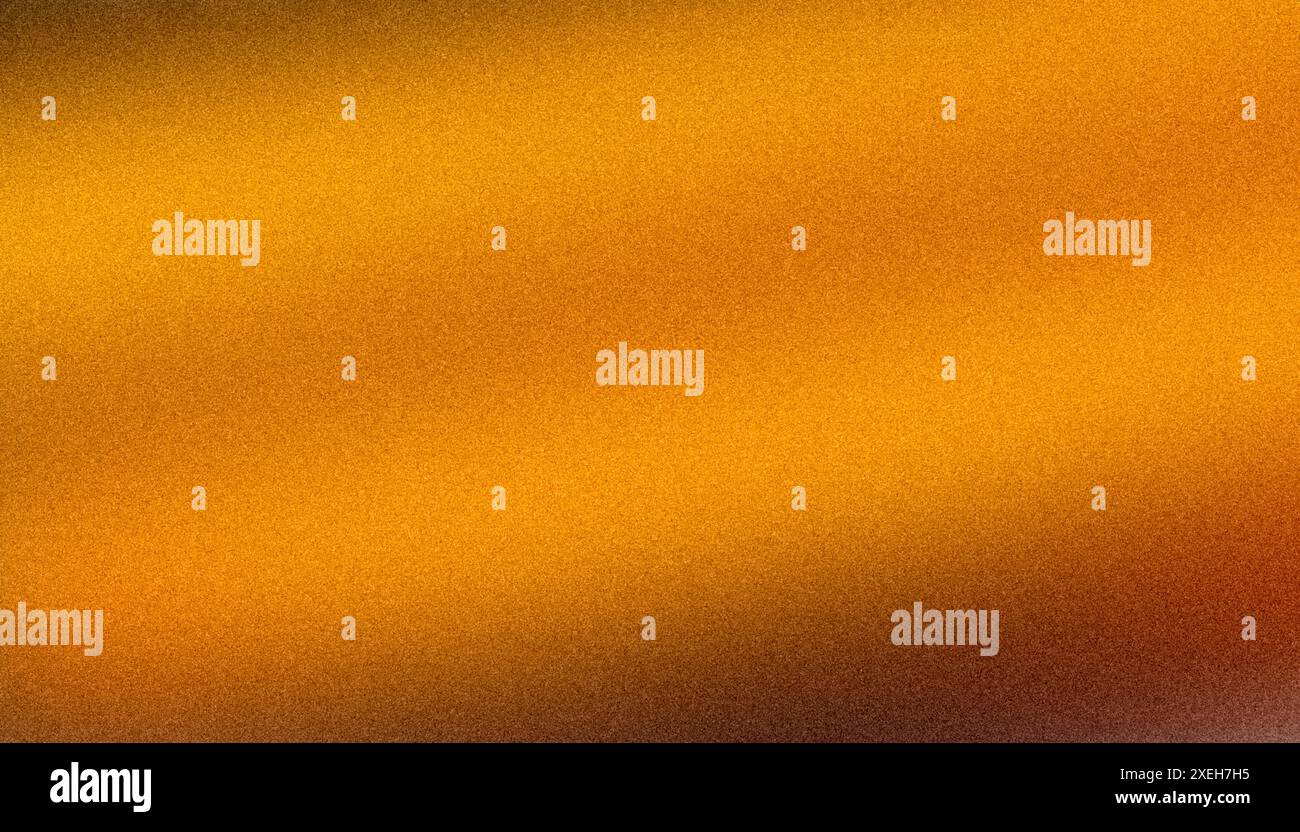 Fond dégradé orange avec taches lumineuses, texture rugueuse, bruit granuleux, texture rugueuse, bruit granuleux. Banque D'Images