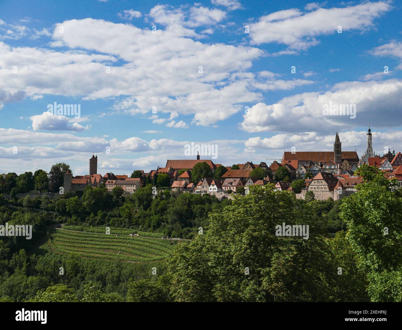 Vue de Rothenburg ob der Tauber Banque D'Images