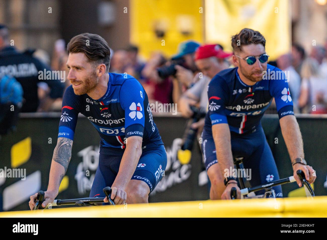 (Groupama-FDJ) lors de la présentation de l'équipe, Tour de France à Florence, Italie, juin 27 2024 Banque D'Images