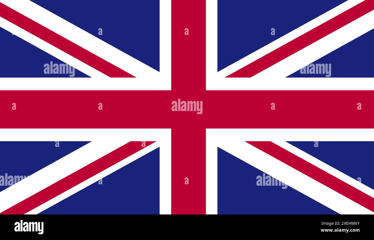 UNITED KINGDOM Flag illustration vectorielle, couleur officielle, drapeau national, symbole de nation, gouvernement, vecteur, illustration, drapeau isolé Illustration de Vecteur