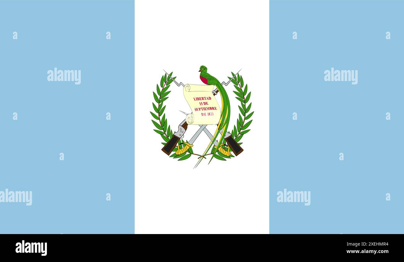 GUATEMALA_Flag illustration vectorielle, couleur officielle, drapeau national, symbole de nation, gouvernement, vecteur, illustration, drapeau isolé Illustration de Vecteur