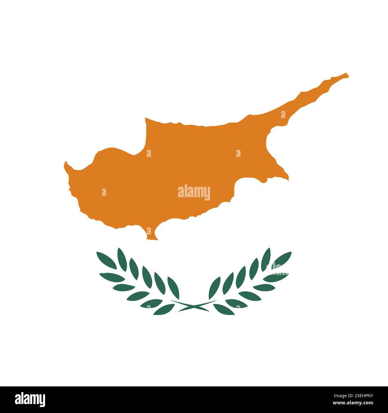 CYPRUSS Flag in circle illustration vectorielle, couleur officielle, drapeau national, symbole de nation, gouvernement, vecteur, illustration, drapeau isolé Illustration de Vecteur