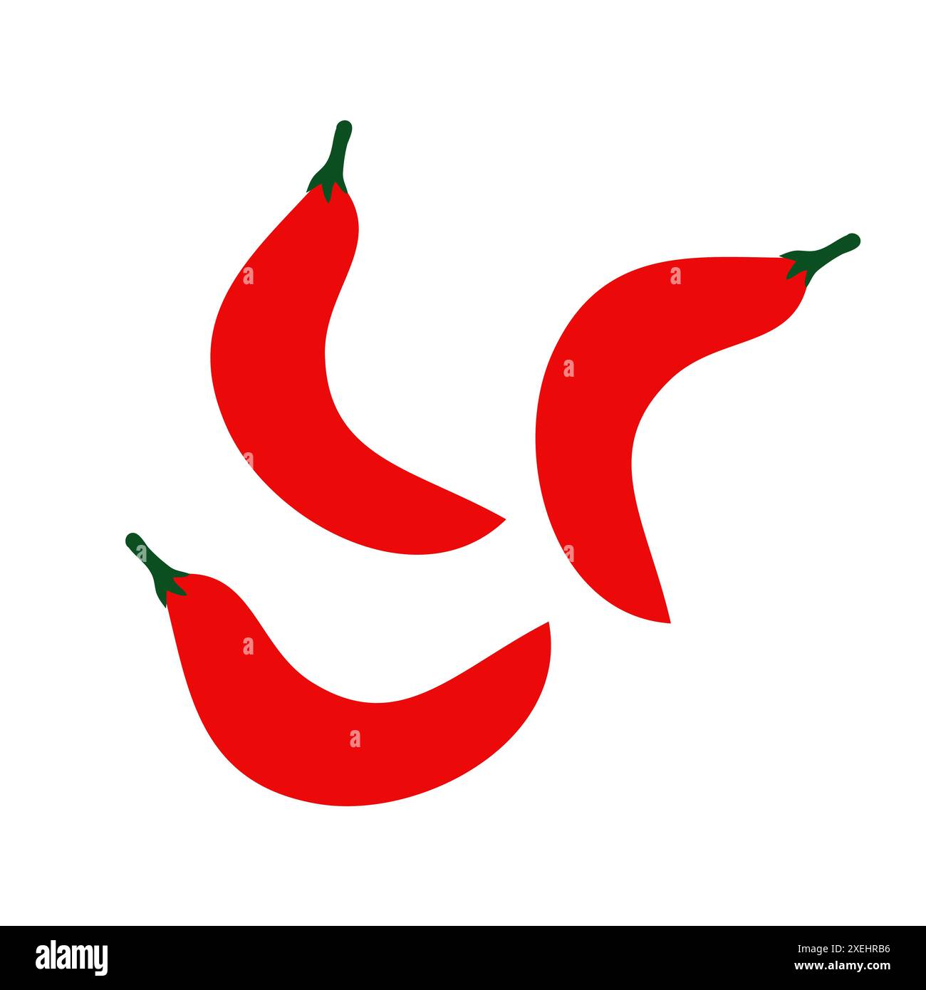 Icône trois Red Chilies Illustration de Vecteur