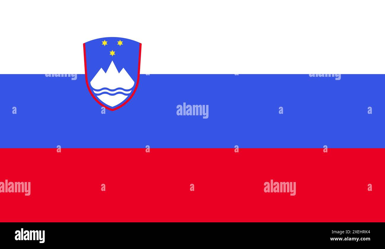 SLOVÉNIE Flag illustration vectorielle, couleur officielle, drapeau national, symbole de nation, gouvernement, vecteur, illustration, drapeau isolé Illustration de Vecteur