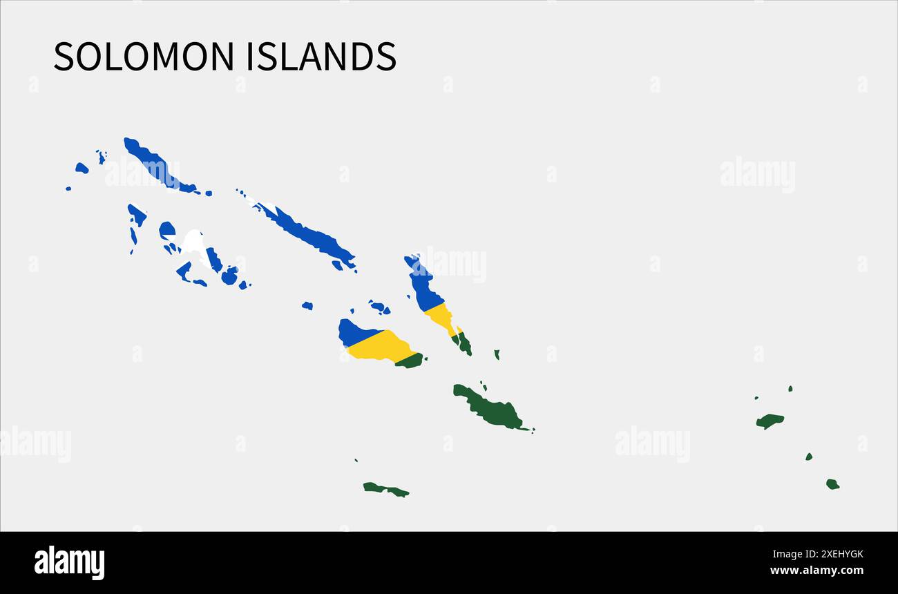 Carte du drapeau des Îles Salomon, couleur officielle avec proportion, illustration entièrement éditable, vector, drapeau, gouvernement, drapeau national, patriotisme Illustration de Vecteur