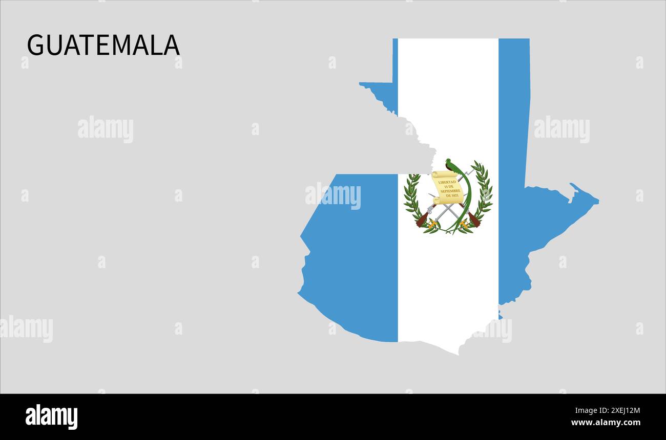 Carte du drapeau du Guatemala, couleur officielle avec proportion, illustration entièrement éditable, vector, drapeau, gouvernement, drapeau national, patriotisme Illustration de Vecteur