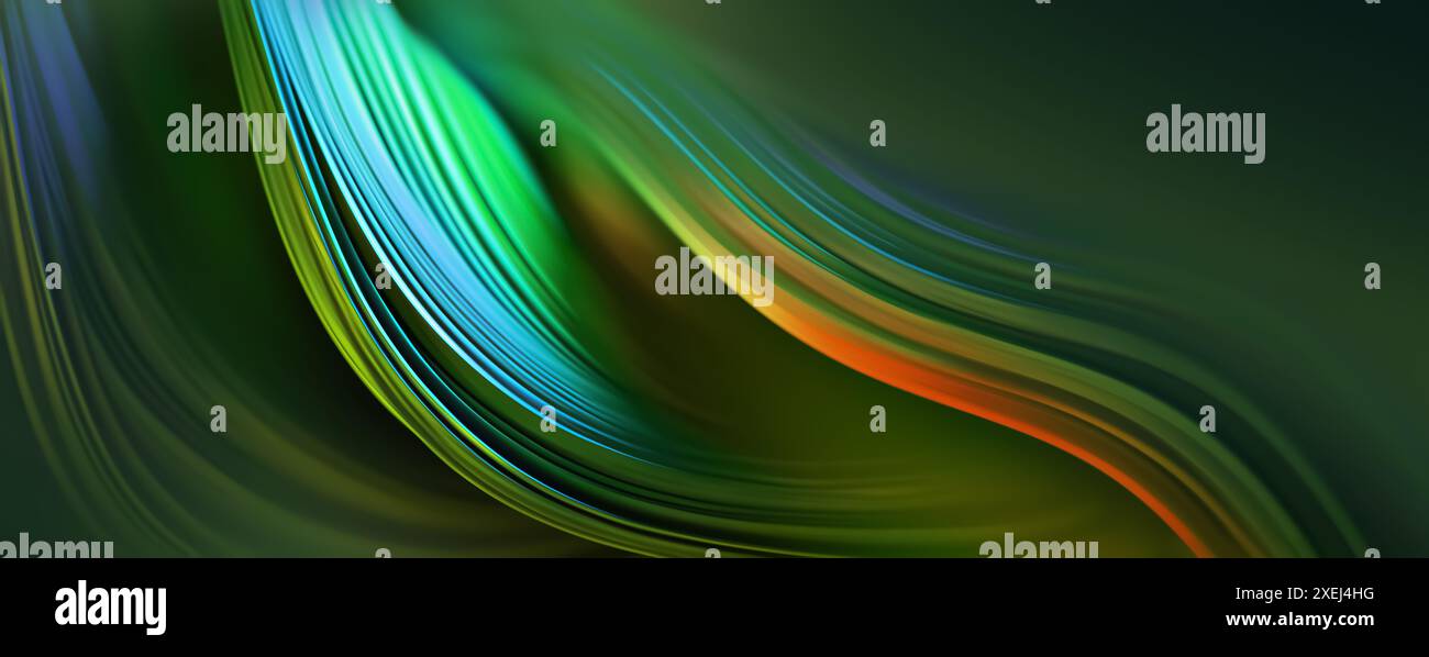 Tons verts vagues arrière-plan Banque D'Images