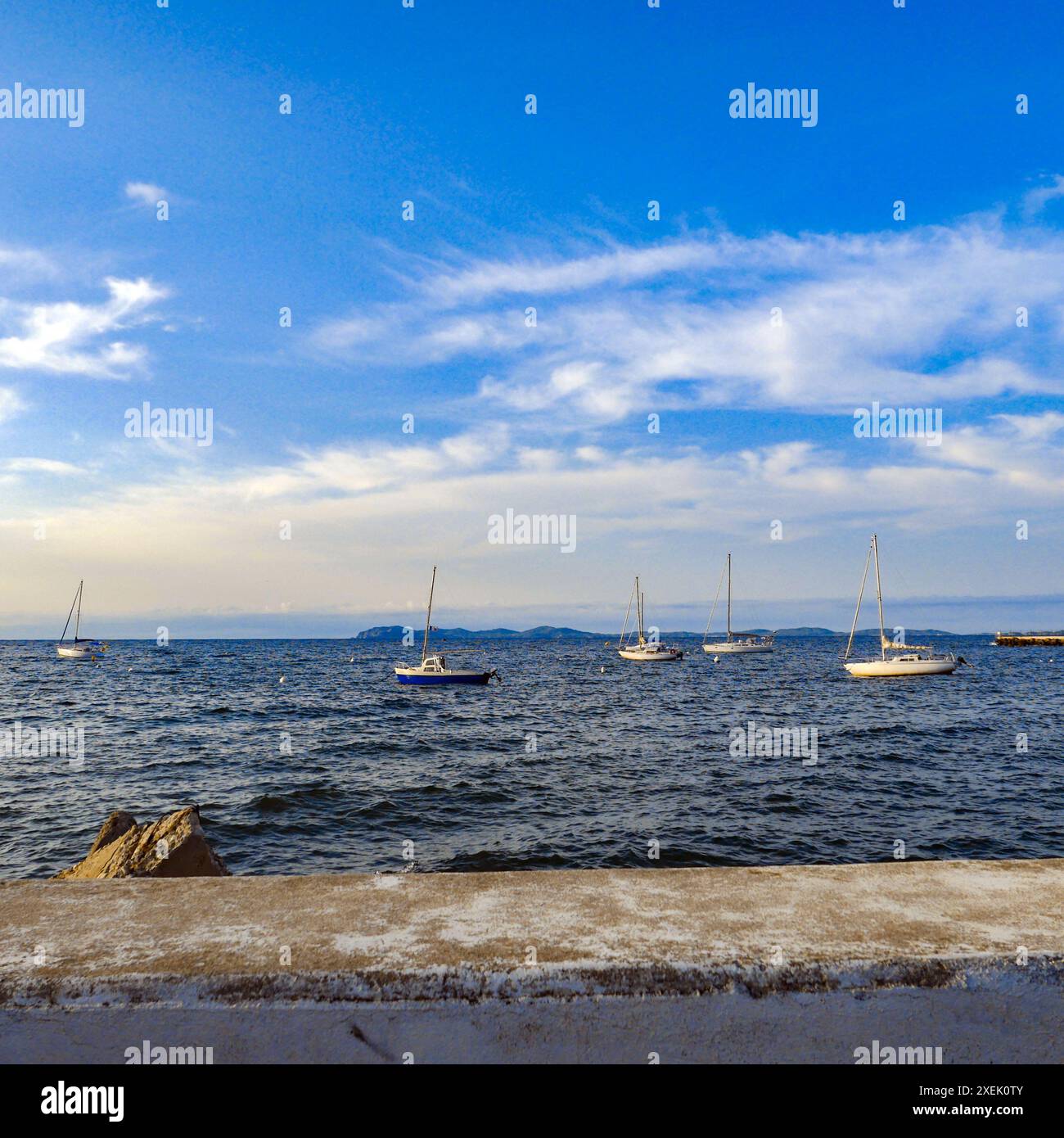 Bateaux sur la Côte d'Azur Banque D'Images