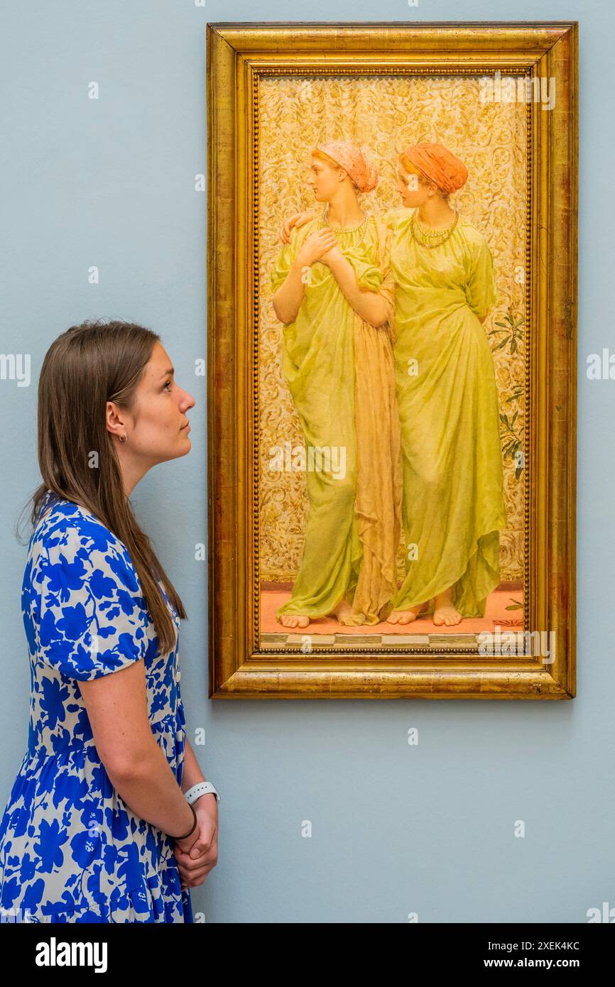 Londres, Royaume-Uni. 28 juin 2024. Albert Joseph Moore, A.R.W.S., Topaz, 19th Century, est £600 000-900 000 - Un aperçu de la vente en soirée Old Masters à la galerie Sotheby's New Bond Street. La vente aux enchères a lieu le 03 juillet. Crédit : Guy Bell/Alamy Live News Banque D'Images