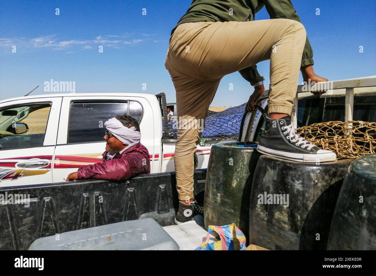 Mauritanie, environs de Ben Amera, vie quotidienne Banque D'Images