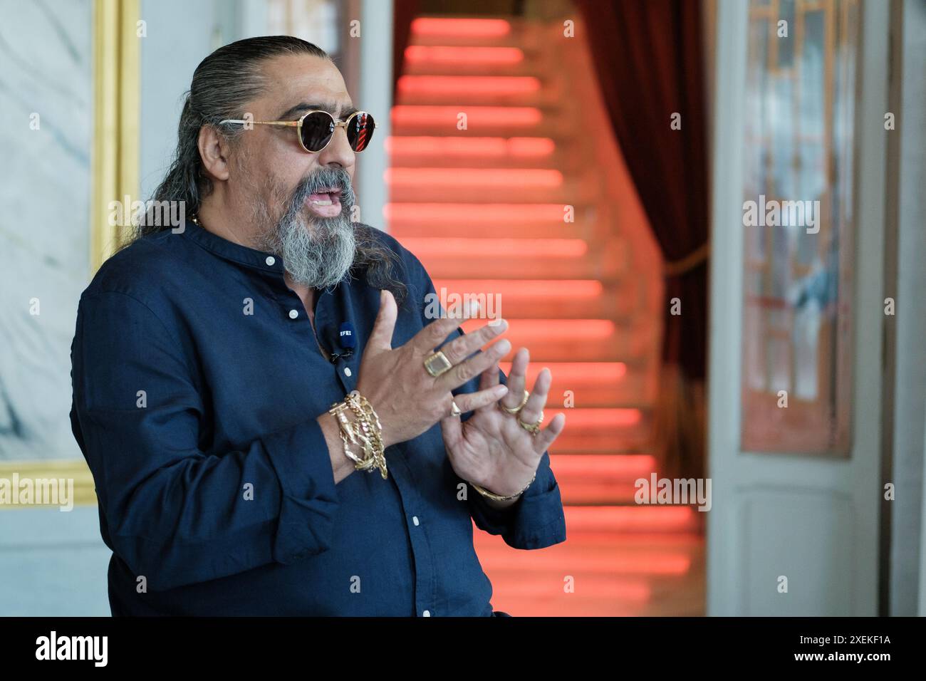 Madrid, Espagne. 28 juin 2024. Le chanteur de flamenco Diego El Cigala présente la tournée nationale 'Diego El Cigala Canta a México' au Théâtre Calderón le 28 juin 2024 à Madrid, Espagne. Crédit : Sipa USA/Alamy Live News Banque D'Images