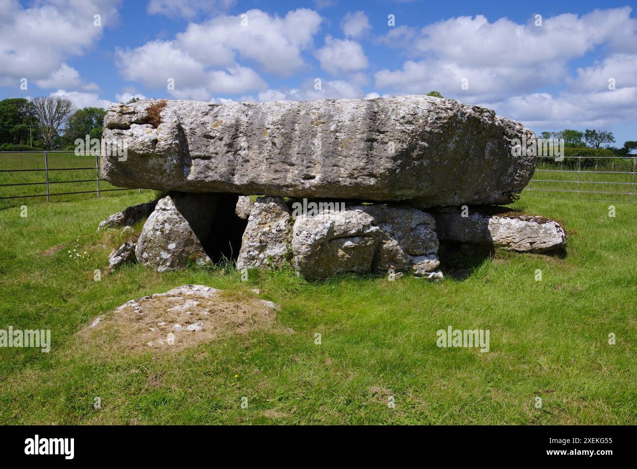 Lligwy, chambre funéraire, Moelfre, Anglesey, pays de Galles du Nord, Royaume-Uni. Banque D'Images