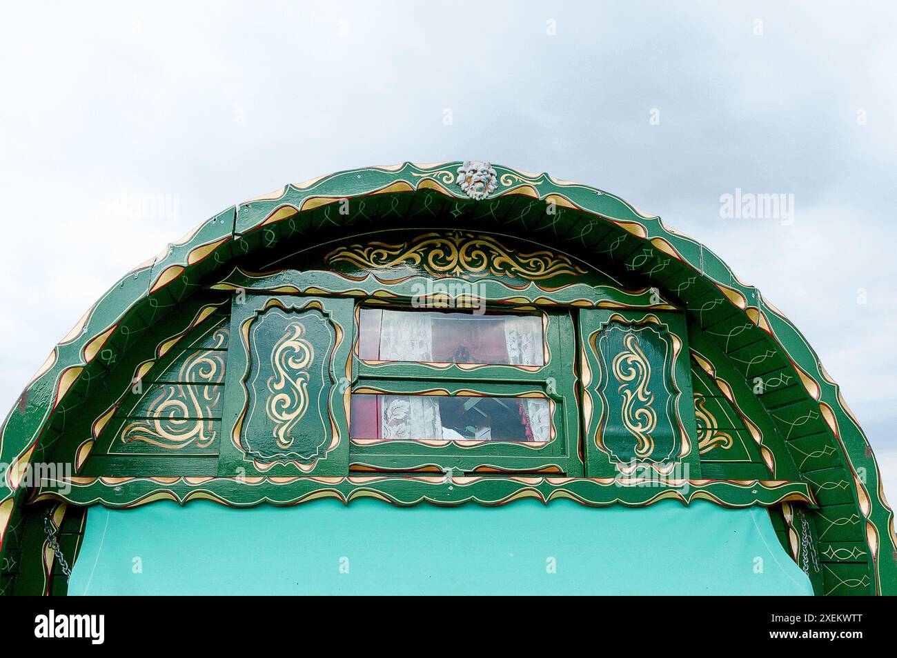 Détail d'une caravane tzigane romane Banque D'Images