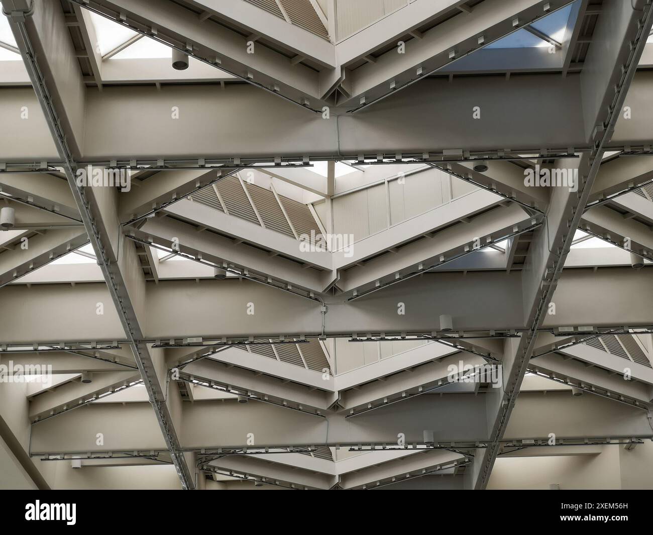 Architecture intérieure et ingénierie montrant des poutres et des plafonds pour les magasins. Banque D'Images