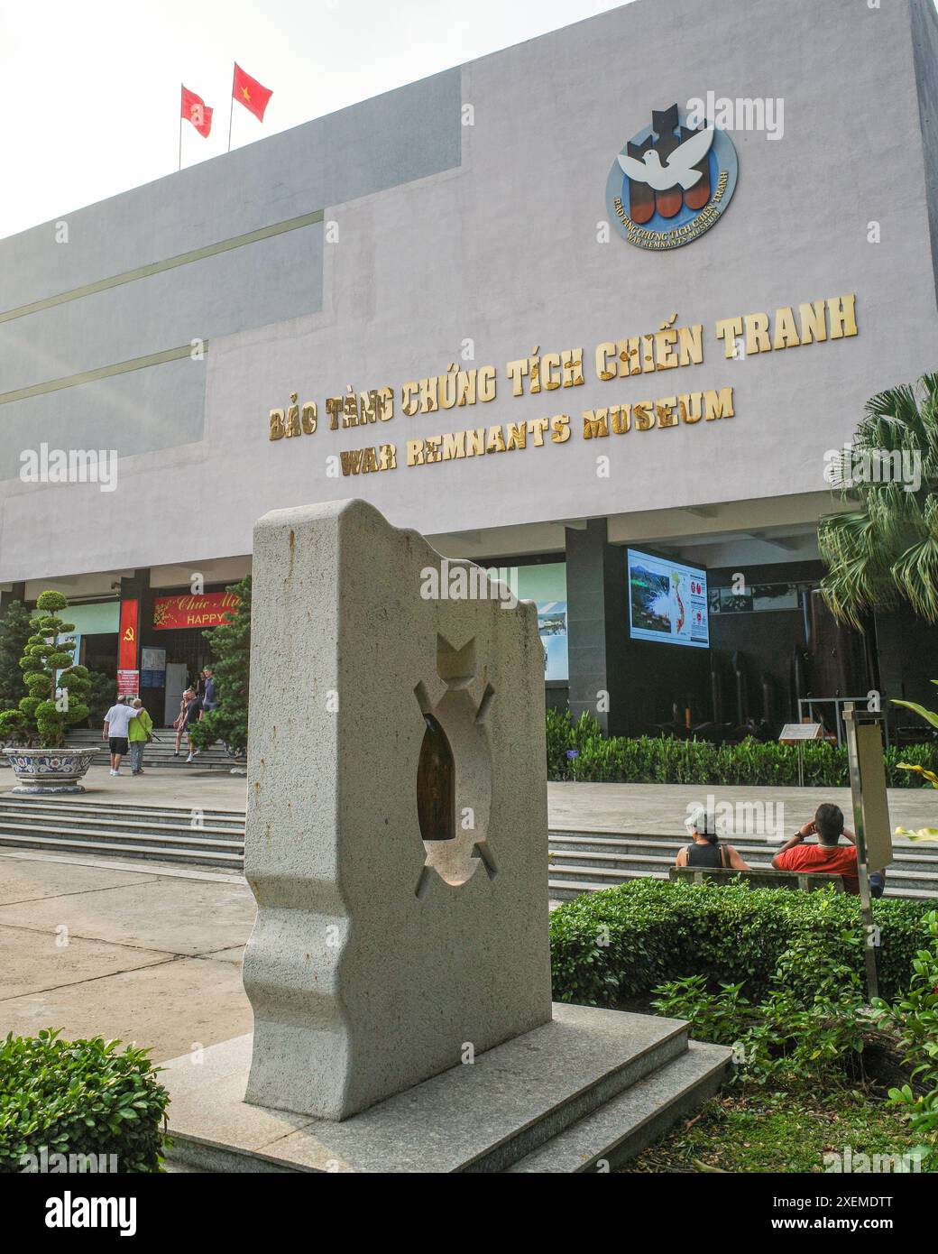 Ho Chi Minh-ville, Vietnam - 2 février 2024 : entrée au Musée des Remants de la guerre du Vietnam à Ho Chi Minh-ville Banque D'Images