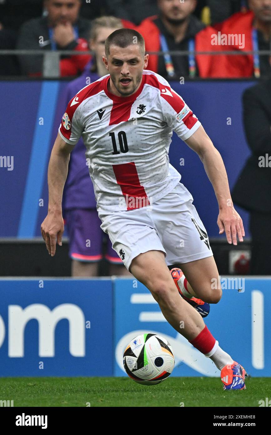 DORTMUND, ALLEMAGNE - 18 JUIN : Giorgi Chakvetadze, géorgien, lors du match de la phase de groupes de l'UEFA EURO 2024 entre Turkiye et la Géorgie au stade de football Banque D'Images