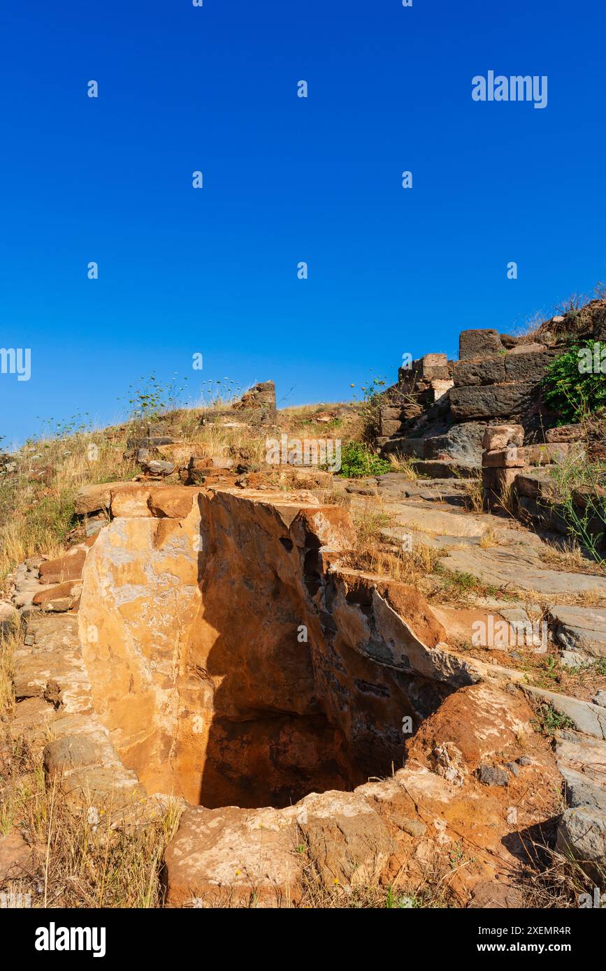 Acropole de San Marco et Santa Teresa sur l'île de Pantelleria, Sicile, Italie ; Pantelleria, Sicile, Italie Banque D'Images