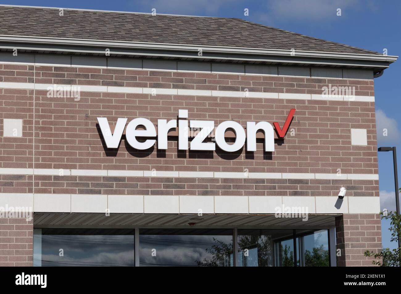 Crown point - 27 juin 2024 : Verizon Wireless Retail Location. Verizon fournit des communications sans fil à fibre optique haute capacité et 5G. Banque D'Images