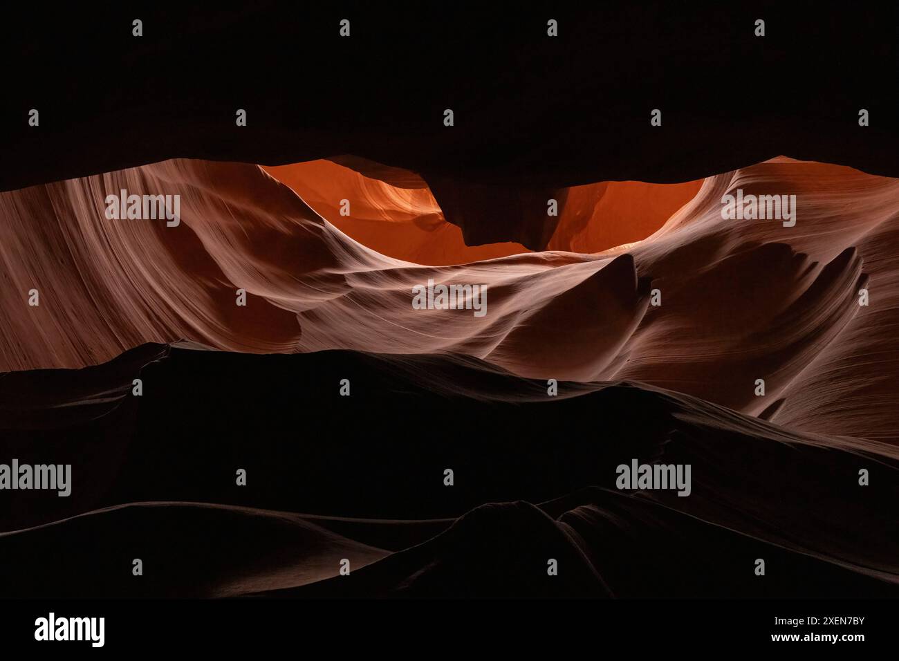 Beauté du grès Navajo érodé dans Upper Antelope Canyon, un canyon à fente en Arizona, États-Unis ; page, Arizona, États-Unis d'Amérique Banque D'Images