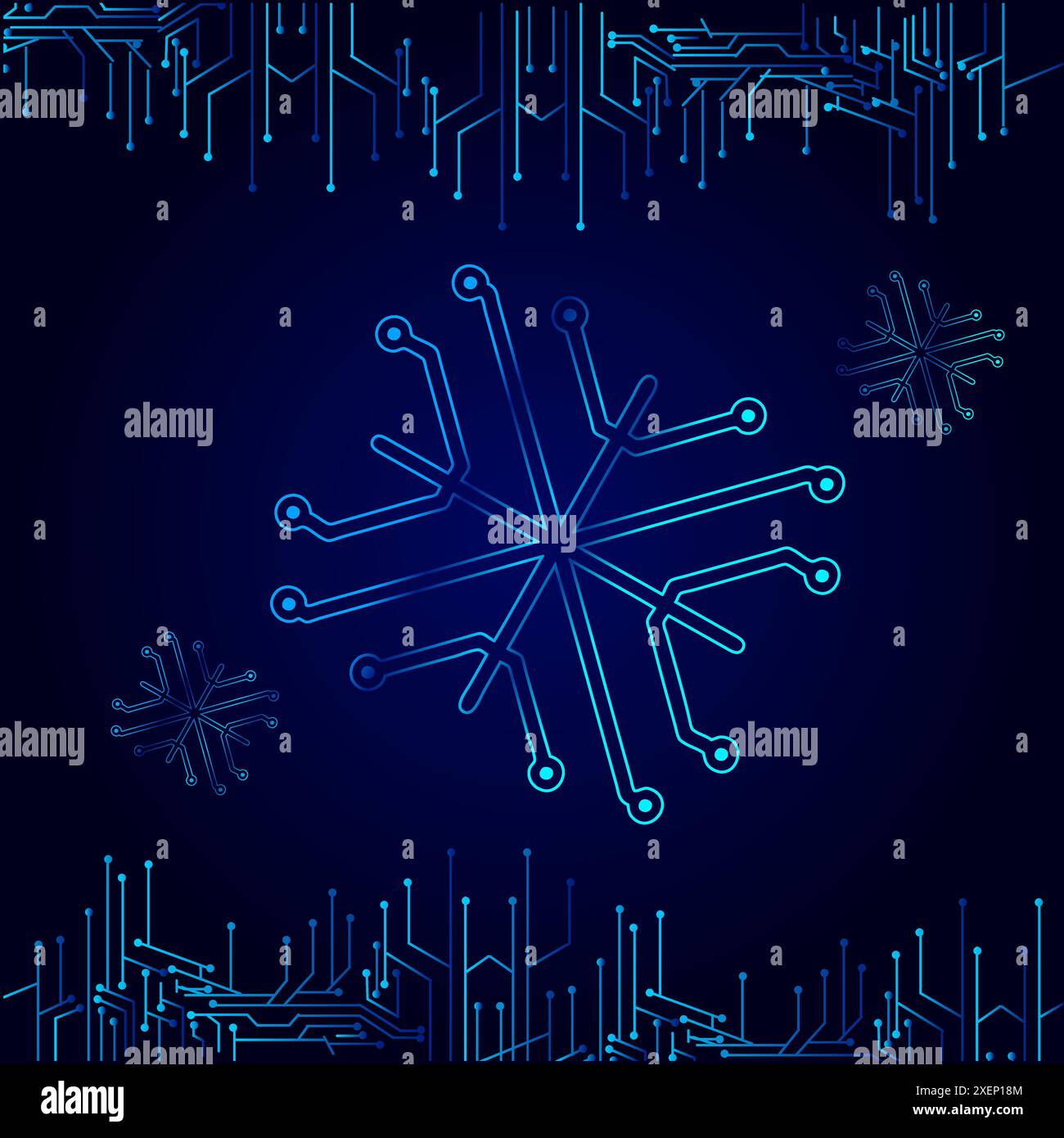 Fond de système géométrique et de connexion de haute technologie avec abstrait de données numériques. Fond d'écran électronique bleu foncé. Illustration vectorielle Illustration de Vecteur