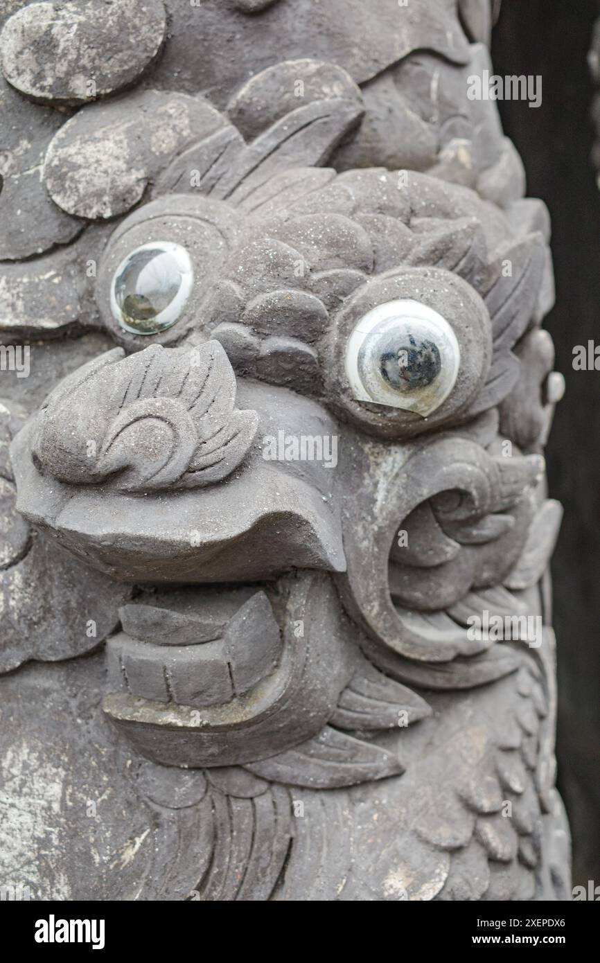 Hue, Vietnam - 6 février 2024 : escalier en pierre menant au mausolée de l'empereur Khai Dinh à Hue, Vietnam Banque D'Images