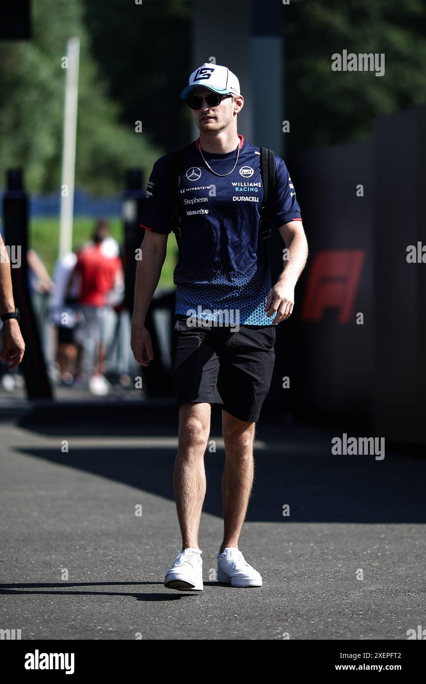 SARGEANT Logan (usa), Williams Racing FW46, portrait lors du Grand Prix d'Autriche de formule 1 Qatar Airways 2024, 11ème manche du Championnat du monde de formule 1 2024 du 28 au 30 juin 2024 sur le Red Bull Ring, à Spielberg, Autriche Banque D'Images