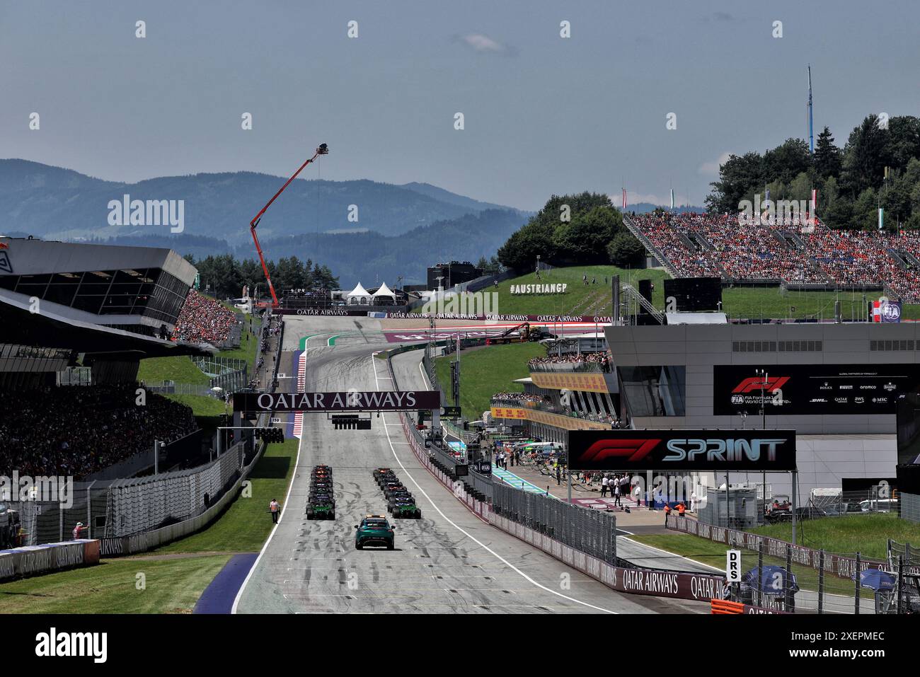 Spielberg, Autriche. 29 juin 2024. La grille avant le début du sprint. 29.06.2024. Championnat du monde de formule 1, Rd 11, Grand Prix d'Autriche, Spielberg, Autriche, sprint et journée de qualification. Le crédit photo devrait se lire : XPB/Alamy Live News. Banque D'Images