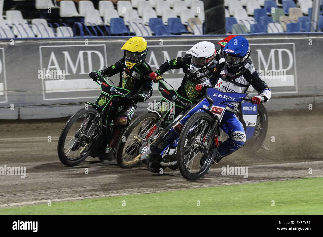 Rzeszow, Pologne. 06 août 2024. circuit de course (zuzel) Metalkas 2. Ekstraliga 2024 Texom Stal Rzeszow - Innpro ROW Rybnik op : Jesper Knudsen, Marcin Nowak, Norick Bloedorn, Rohan Tungate crédit : Konrad Swierad/Alamy Live News Banque D'Images