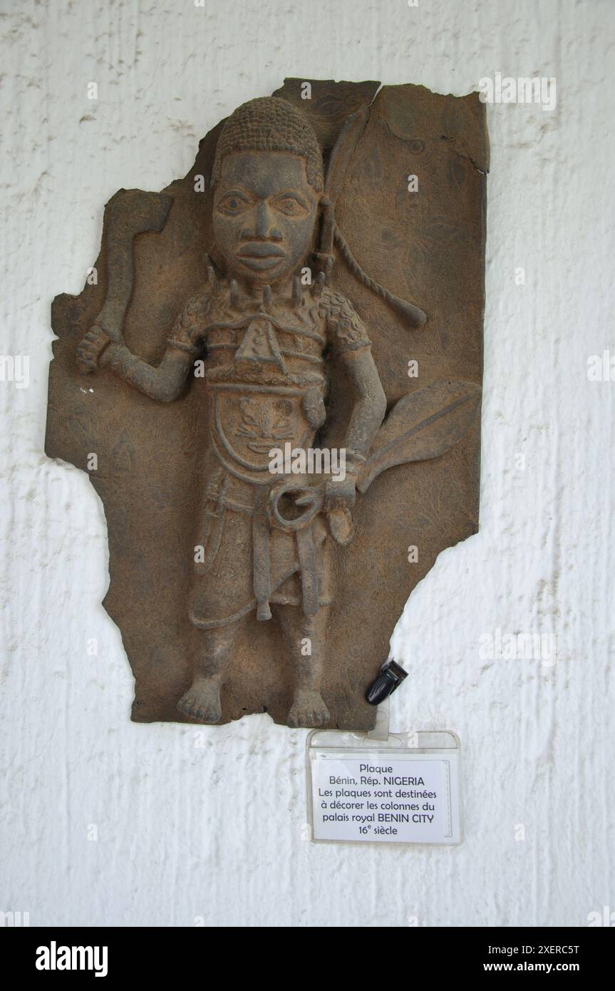 Sculptures en bronze destinées au Palais Royal de Benin City Nigeria (XVIe siècle), Musée National, Lomé, Togo Banque D'Images