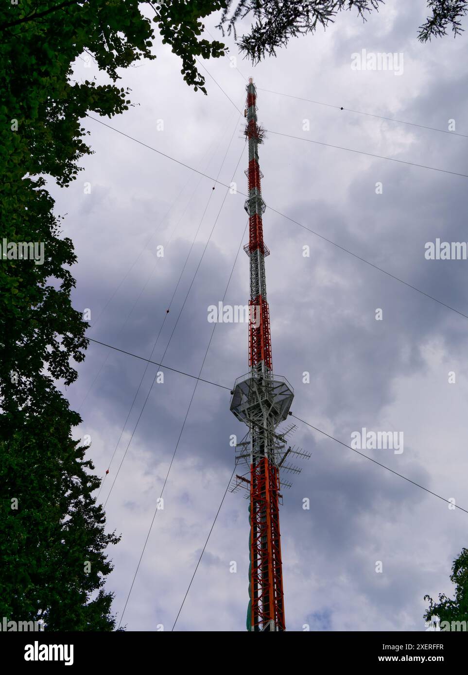 Le site de Langenberg est l'un des plus anciens de l'histoire de la radiodiffusion en Allemagne. Banque D'Images