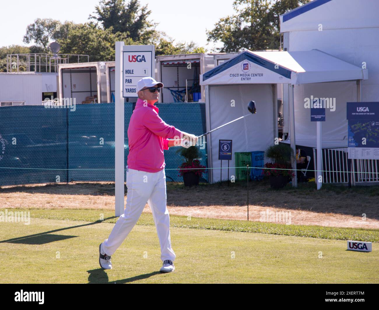 Newport, RI. Juin 28 2024. Scott Cornette lors du deuxième tour de l'US Senior Open 2024, qui s'est tenu au Newport Country Club. @ Veronica Bruno / Alamy News Banque D'Images