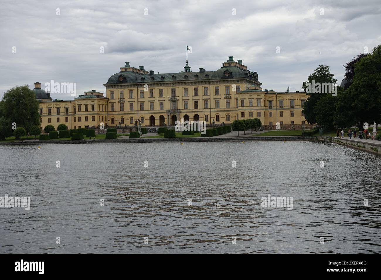 Palais de Drottningholm un des palais royaux de Suède, situé près de Stockholm, résidence officielle du roi Banque D'Images