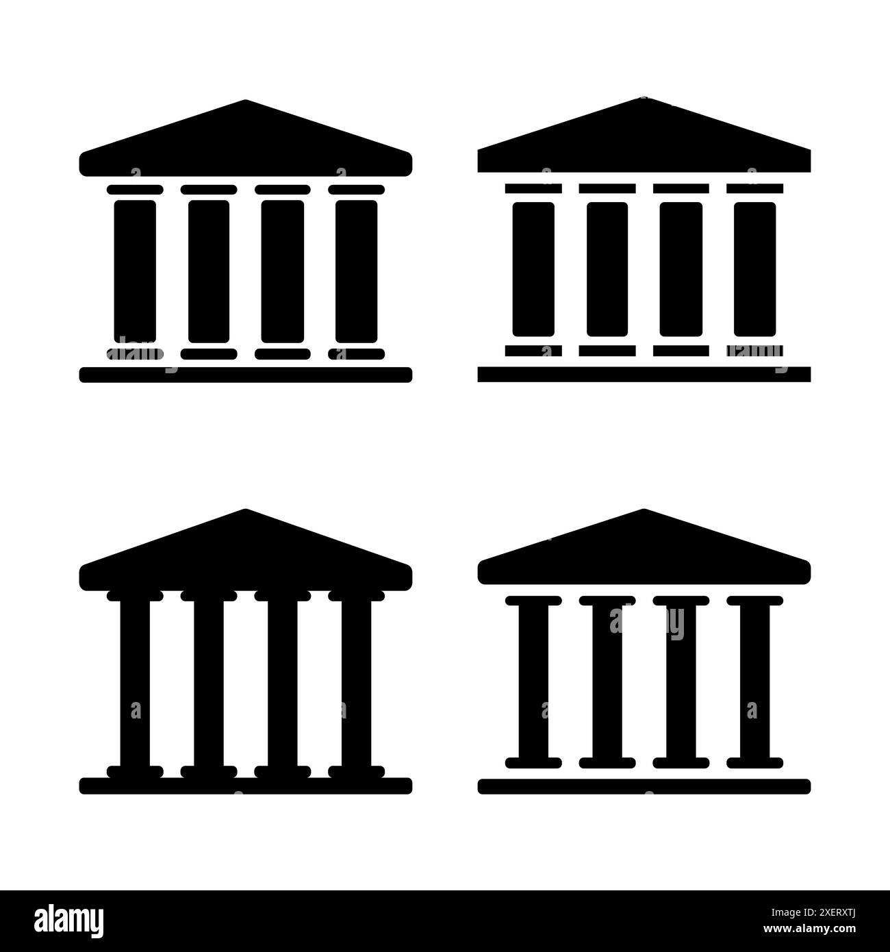 Icône de banque définie. Illustration graphique vectorielle. Convient pour la conception de site Web, logo, application, modèle et interface utilisateur. Illustration de Vecteur