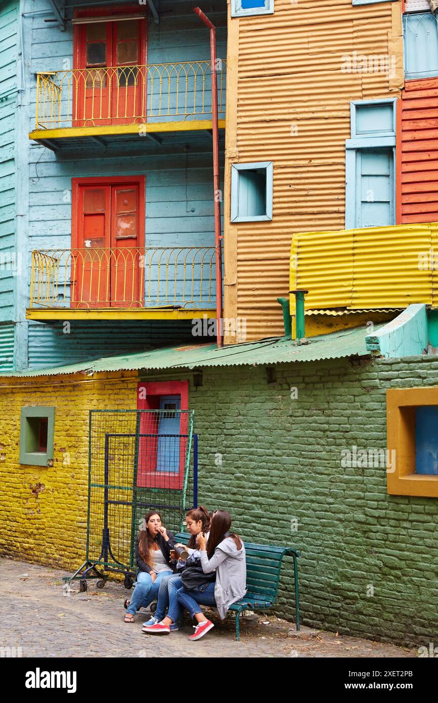 Rue Caminito. La Boca. Buenos Aires. Argentine. Banque D'Images