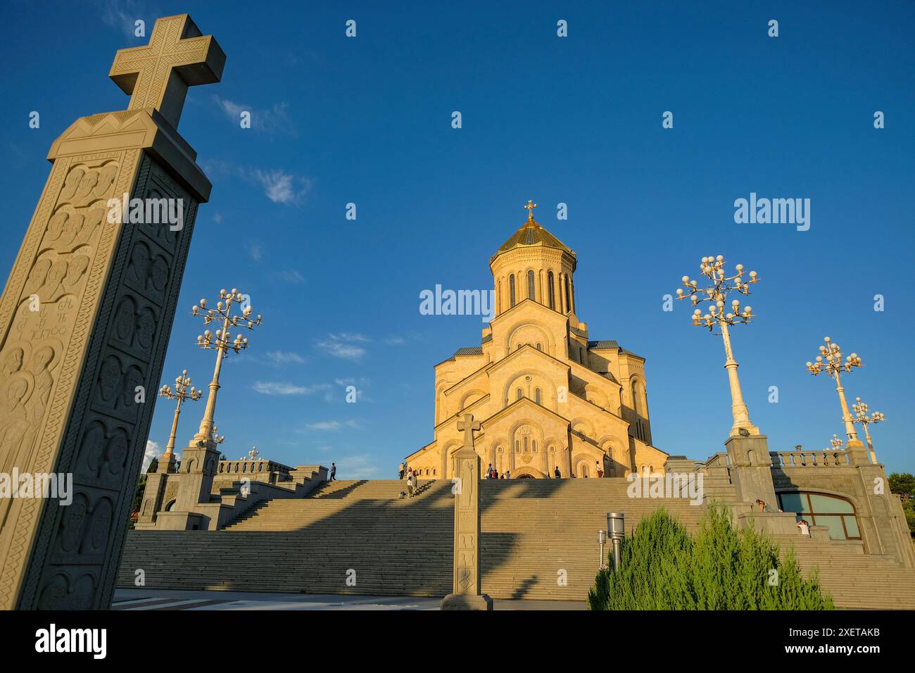 Tbilissi, Géorgie - 23 juin 2024 : Cathédrale de la Sainte Trinité de Tbilissi en Géorgie. Banque D'Images