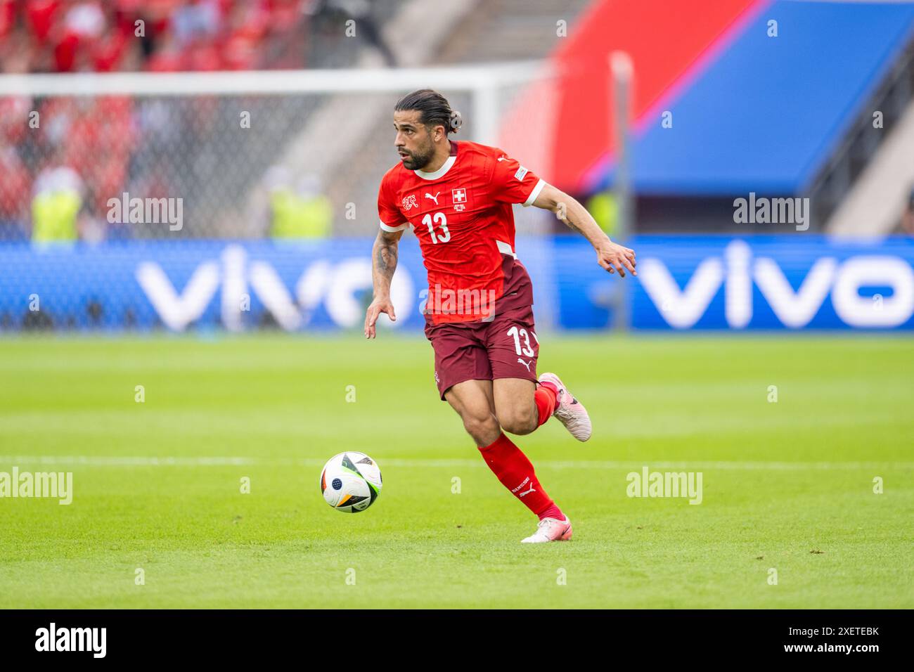 Berlin, Allemagne. 29 juin 2024. Ricardo Rodriguez (13 ans), de Suisse, vu lors de la manche 16 de l'UEFA Euro 2024 entre la Suisse et l'Italie à l'Olympiastadion de Berlin. Crédit : Gonzales photo/Alamy Live News Banque D'Images