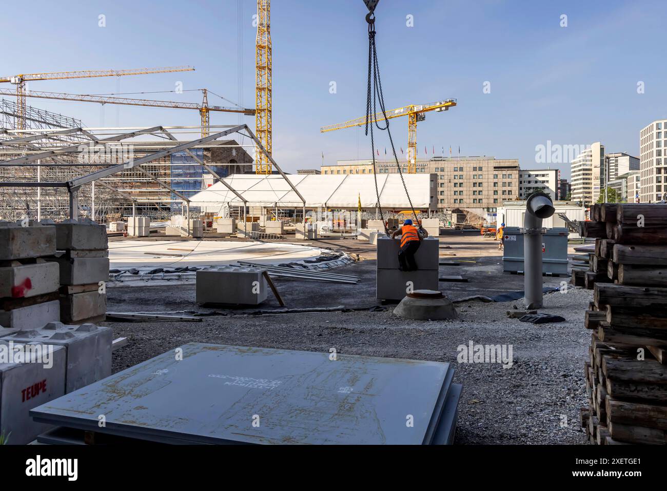 Hauptbahnhof Stuttgart. Baustelle Stuttgart 21. // 26.06.2024 : Stuttgart, Baden-Württemberg, Deutschland, Europa *** Stuttgart Central Station Constru Banque D'Images