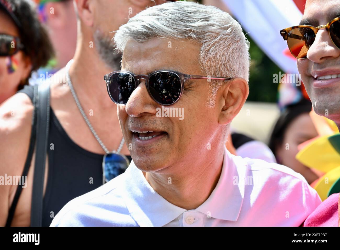 Londres, Royaume-Uni. 29 juin 2024. Fierté à Londres . Sadiq Khan, maire de Londres. La Pride Parade annuelle a eu lieu dans le centre de Londres pour célébrer la diversité et l'inclusion, avec une marche de Hyde Park Corner à Whitehall avec la participation de groupes LGBTQ + rejoints par quelque 30 000 participants. Crédit : michael melia/Alamy Live News Banque D'Images