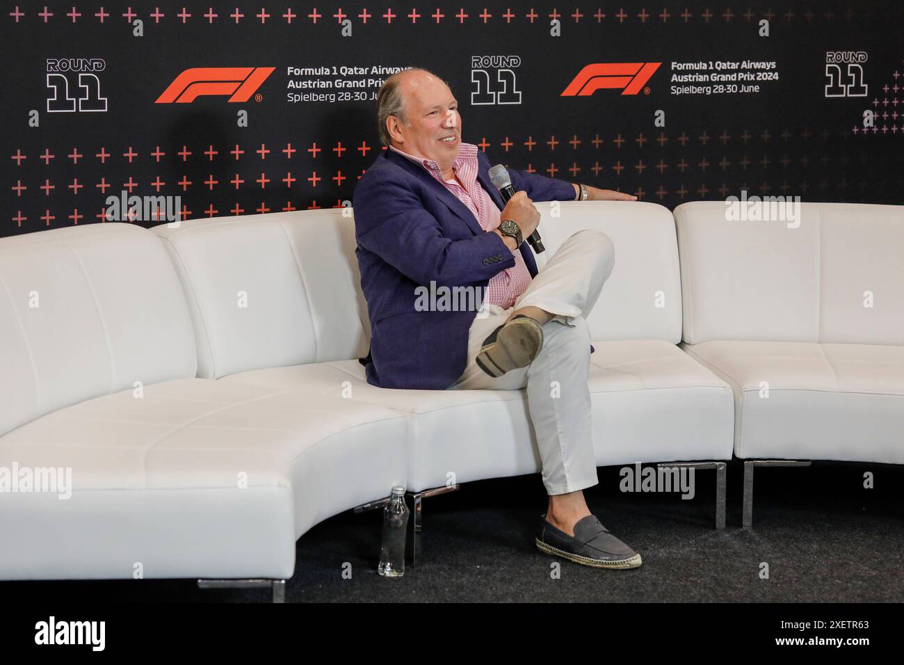 Spielberg, Autriche. 29 juin 2024. Grand Prix d'Autriche de formule 1 Quatar Airlines au Red Bull Ring, Autriche. Photo : Conférence de presse avec le compositeur Hans Zimmer © Piotr Zajac/Alamy Live News Banque D'Images