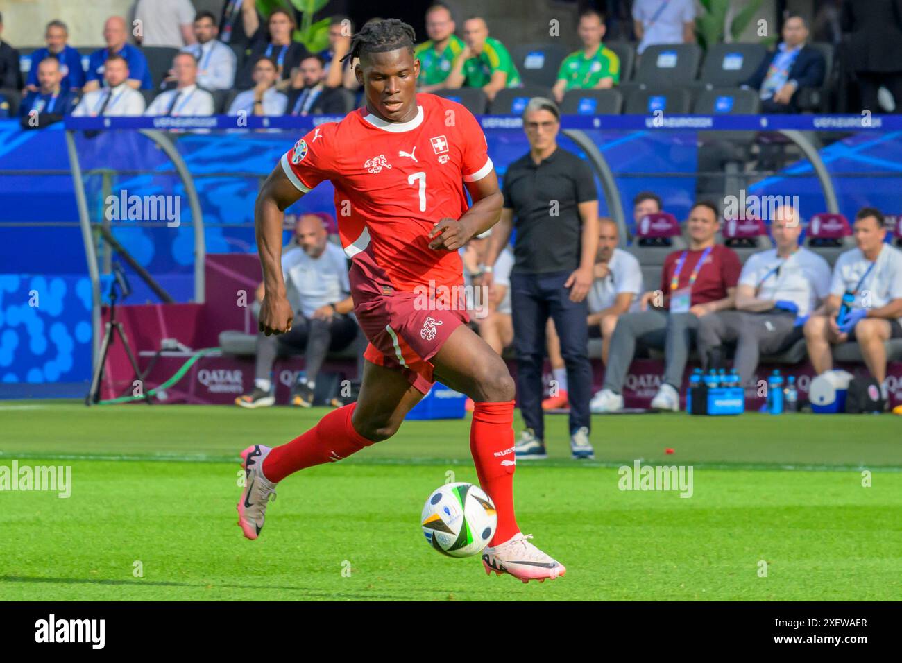 Berlin, Deutschland. 29 juin 2024. GER, Berlin, soccer, Suisse vs Italie, ronde 16, manche 16, UEFA EURO 2024, SP, Olympia - Stadium Berlin, Breel Embolo (Suisse, sui), 29.06. 2024, crédit : HMB Media/Alamy Live News Banque D'Images